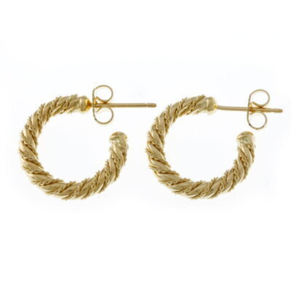 Tiffany Co Hoop Earrings Yellow Gold - Picture 1 of 6